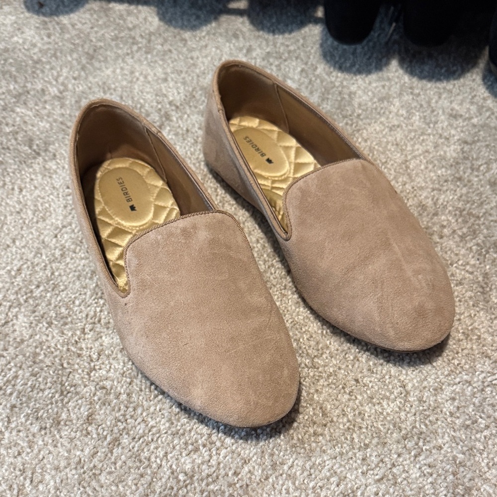 Birdies Tan Suede Loafers